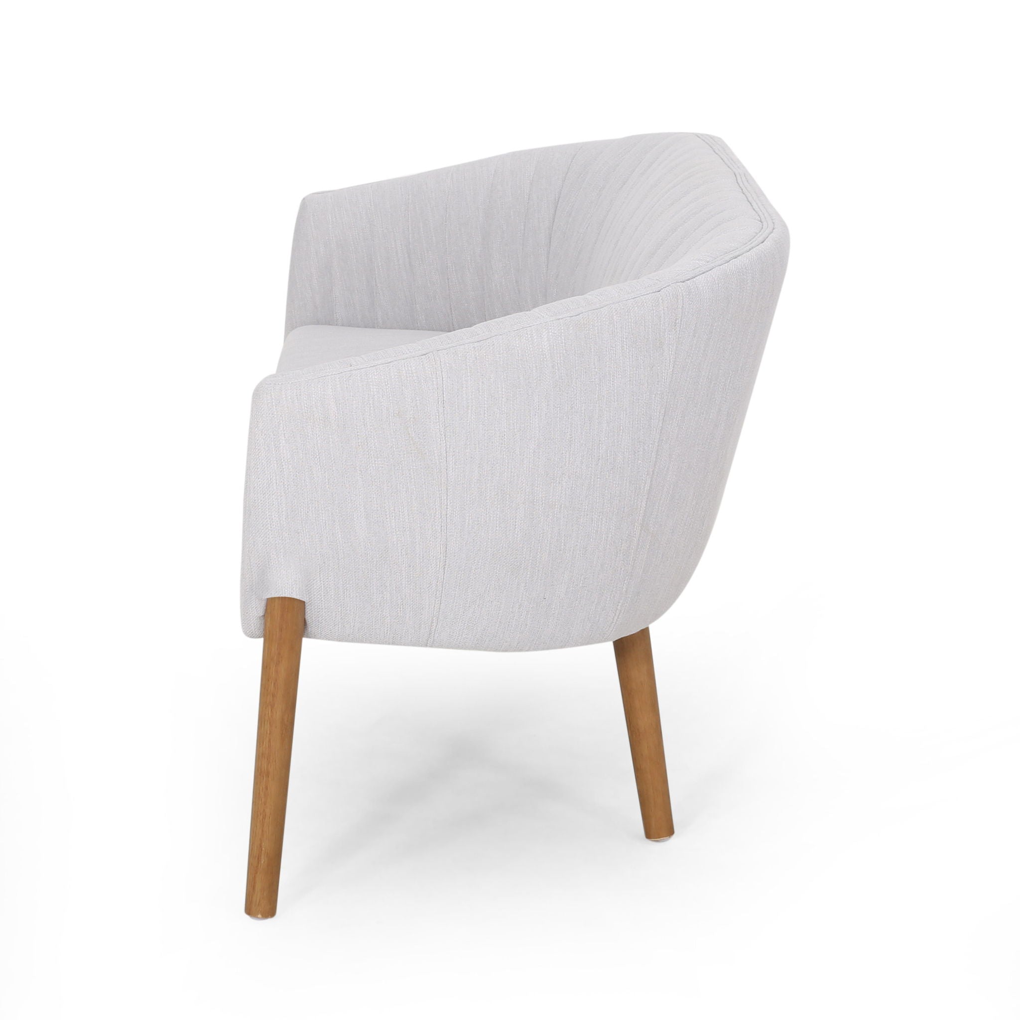 Mid Century Modern Loveseat With Channel Stitched Backrest by HouseOfZazla