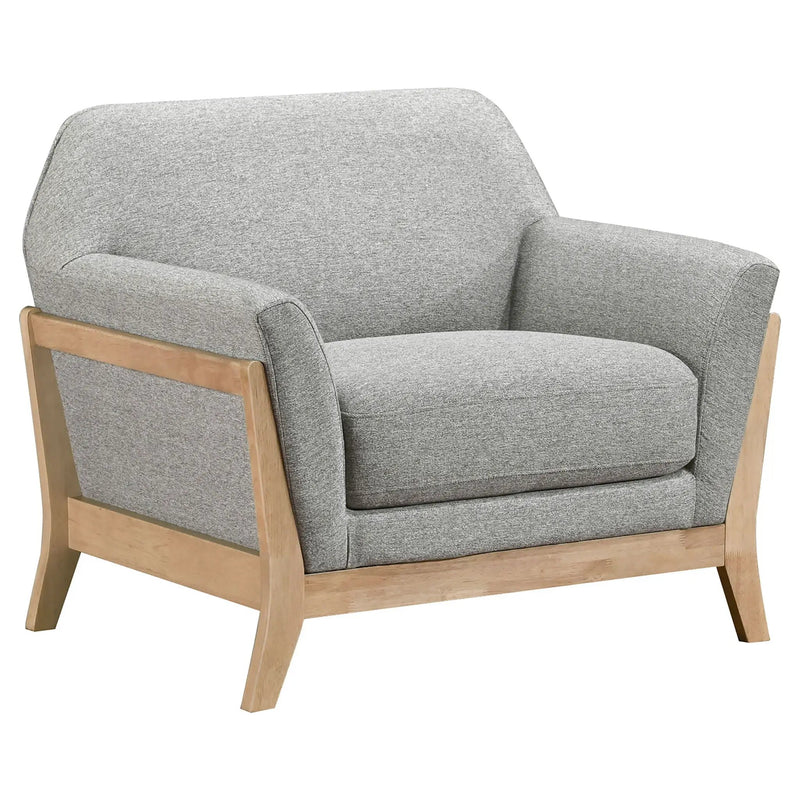Vaughn Fabric Upholstered Flared Arm Accent Chair Grey by Unique Piece Furniture