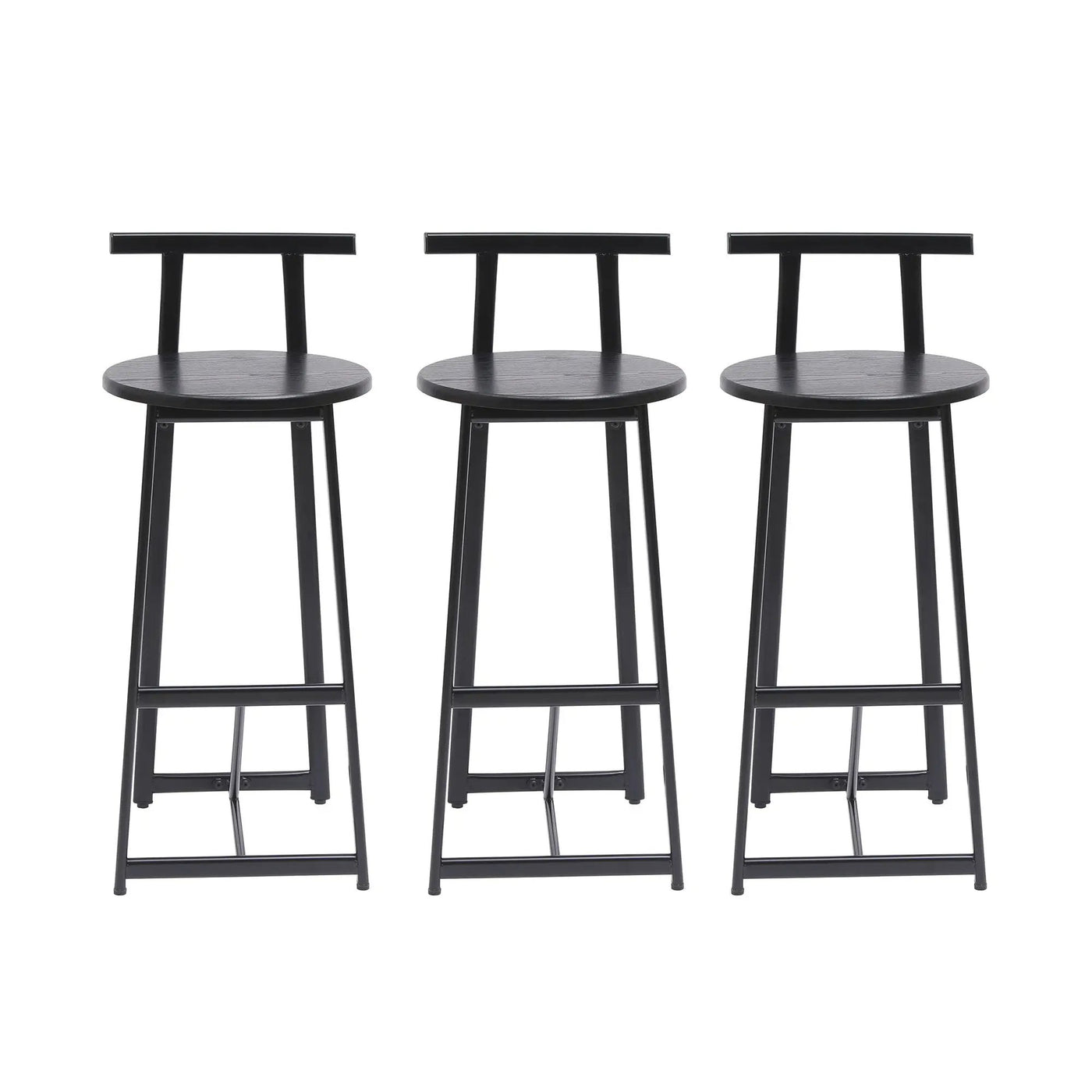 Modern Bar Stools With Backrest For Kitchen (Set of 3) by HouseOfZazla