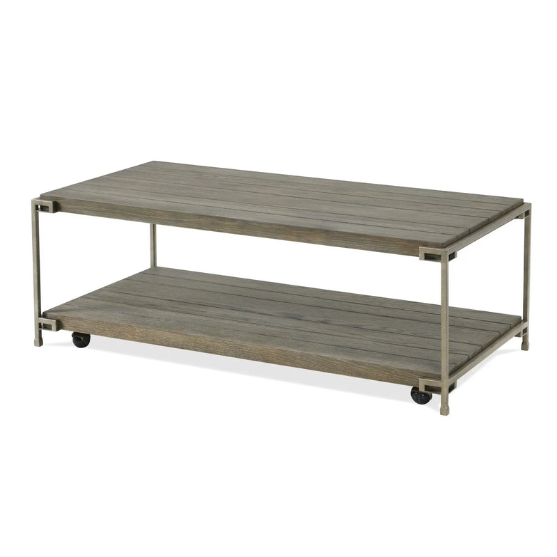 Corbeta 3-Piece Metal Frame Wood Living Room Coffee Table Set by HouseOfZazla