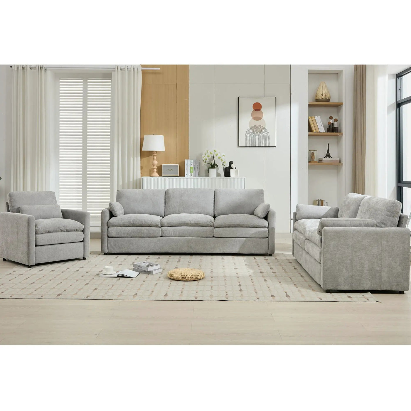 Cozy Upholstered Sofa Set For Living Room by HouseOfZazla