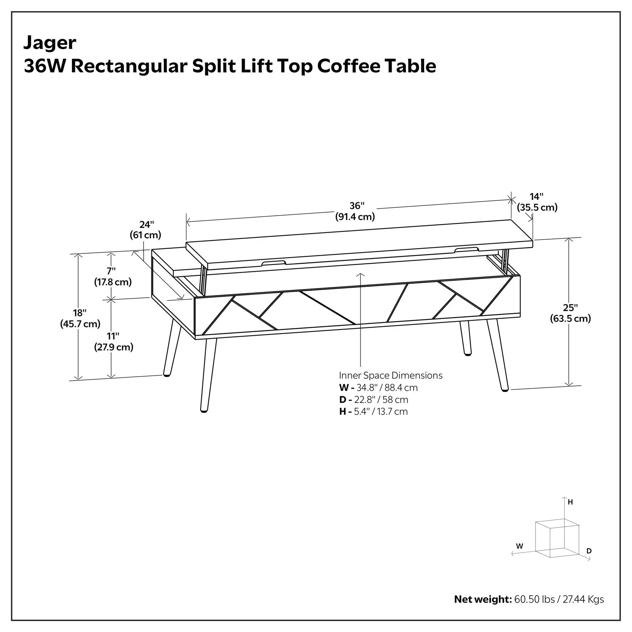Jager - Lift Top Coffee Table Handcrafted by Unique Piece Furniture
