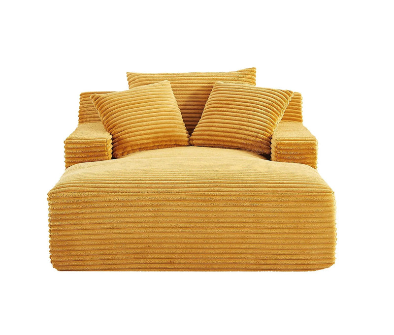 Cloudline - Oversized Chaise Lounge, Modern Comfy Couch With Full Foam Cushioning, Cozy Sleeper Sofabed by Unique Piece Furniture