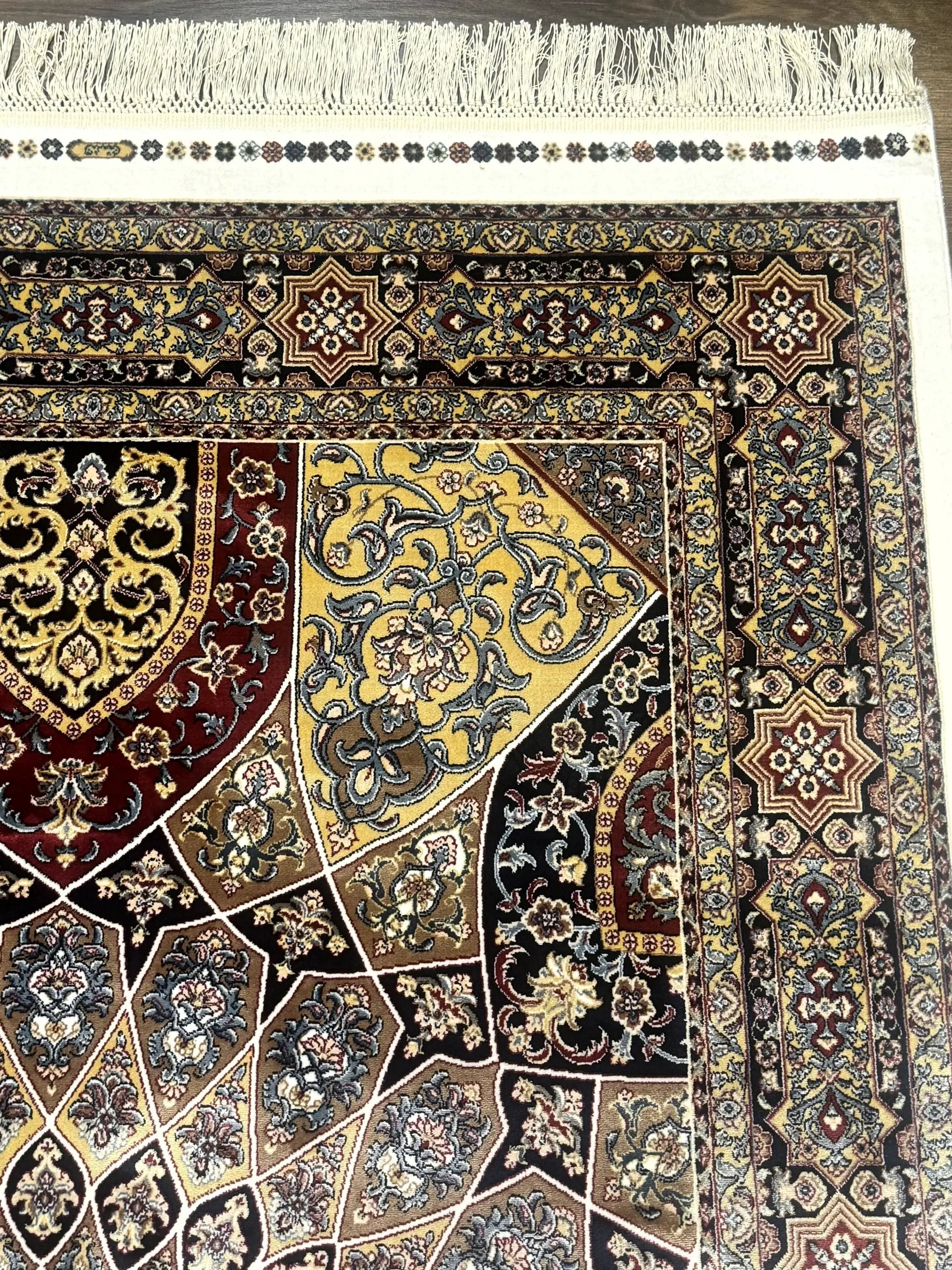 Turkish Silk Rug 4x6, Dome Design, Memluk Carpet, Bamboo Silk, New by Jewel Rugs