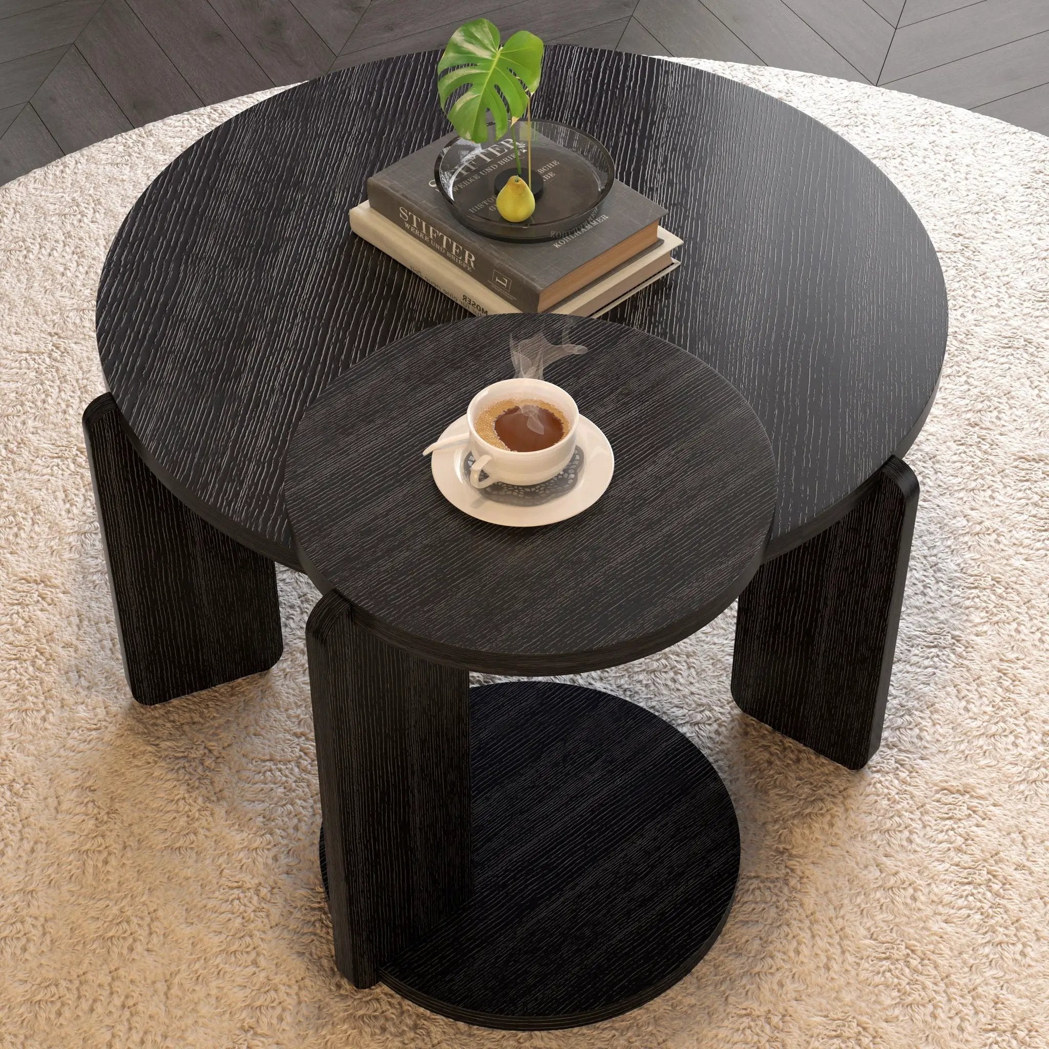 Round Coffee & End Table Set by HouseOfZazla