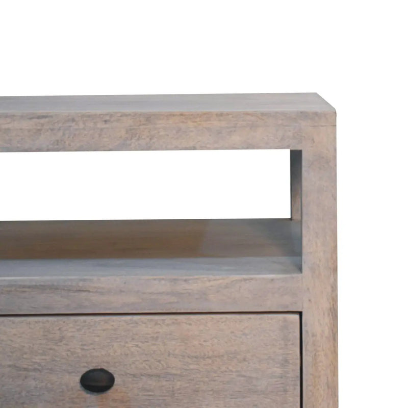 2 Drawer Open Bedside Table - Gray Ash by HouseOfZazla
