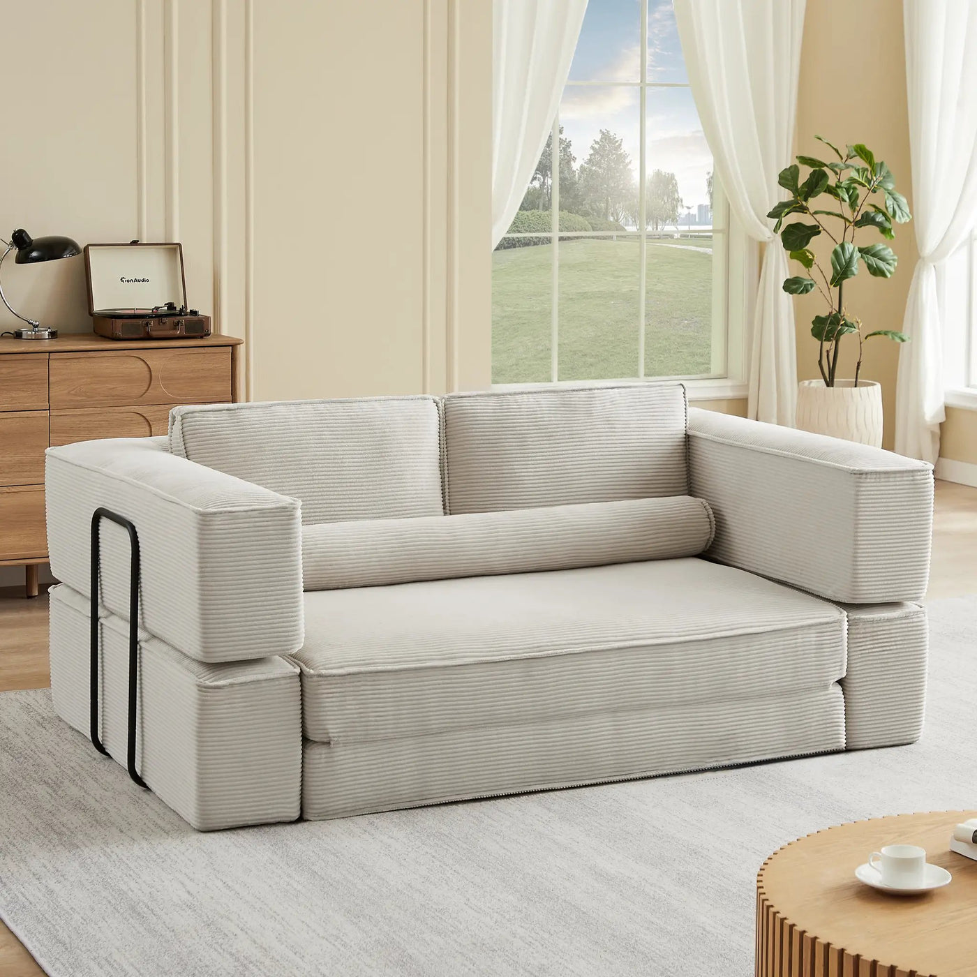 Large Modern Corduroy Sofa Can Be Freely Combined by HouseOfZazla