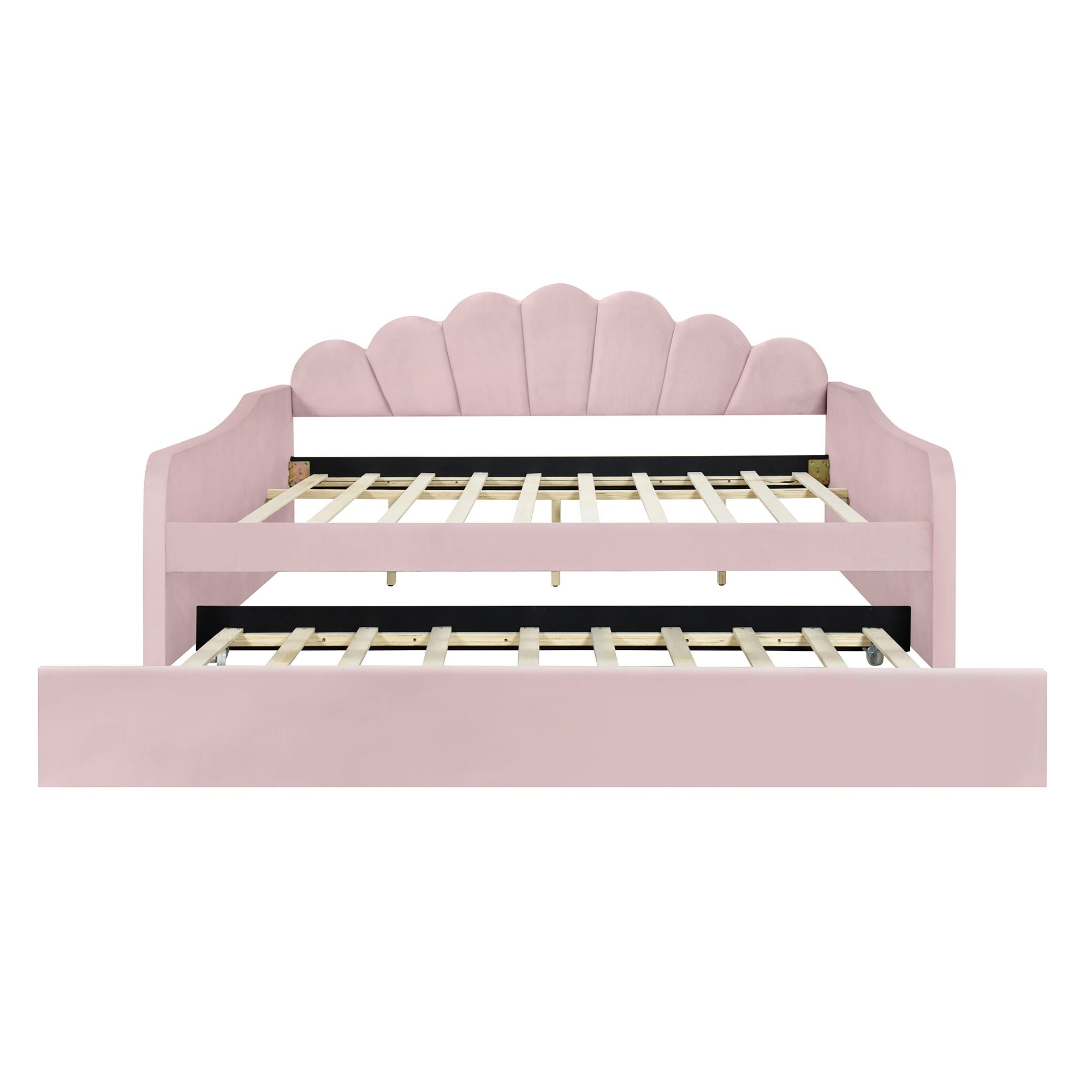 Upholstery Daybed Frame With Shell Shaped Backrest by HouseOfZazla