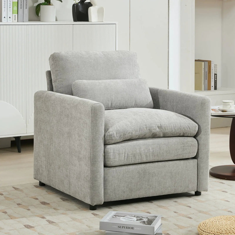 Cozy Upholstered Cushion Armchair For Living Room by HouseOfZazla