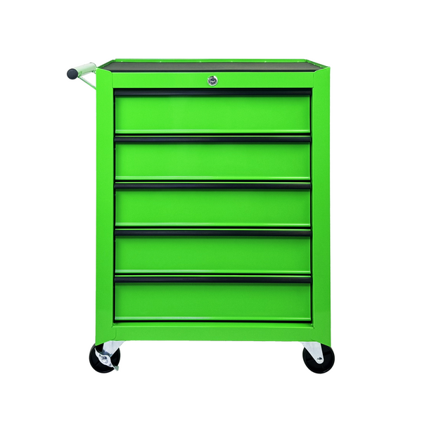 Rolling Metal Tool Chest with 5 Drawers, 20" Steel Cabinet - Green