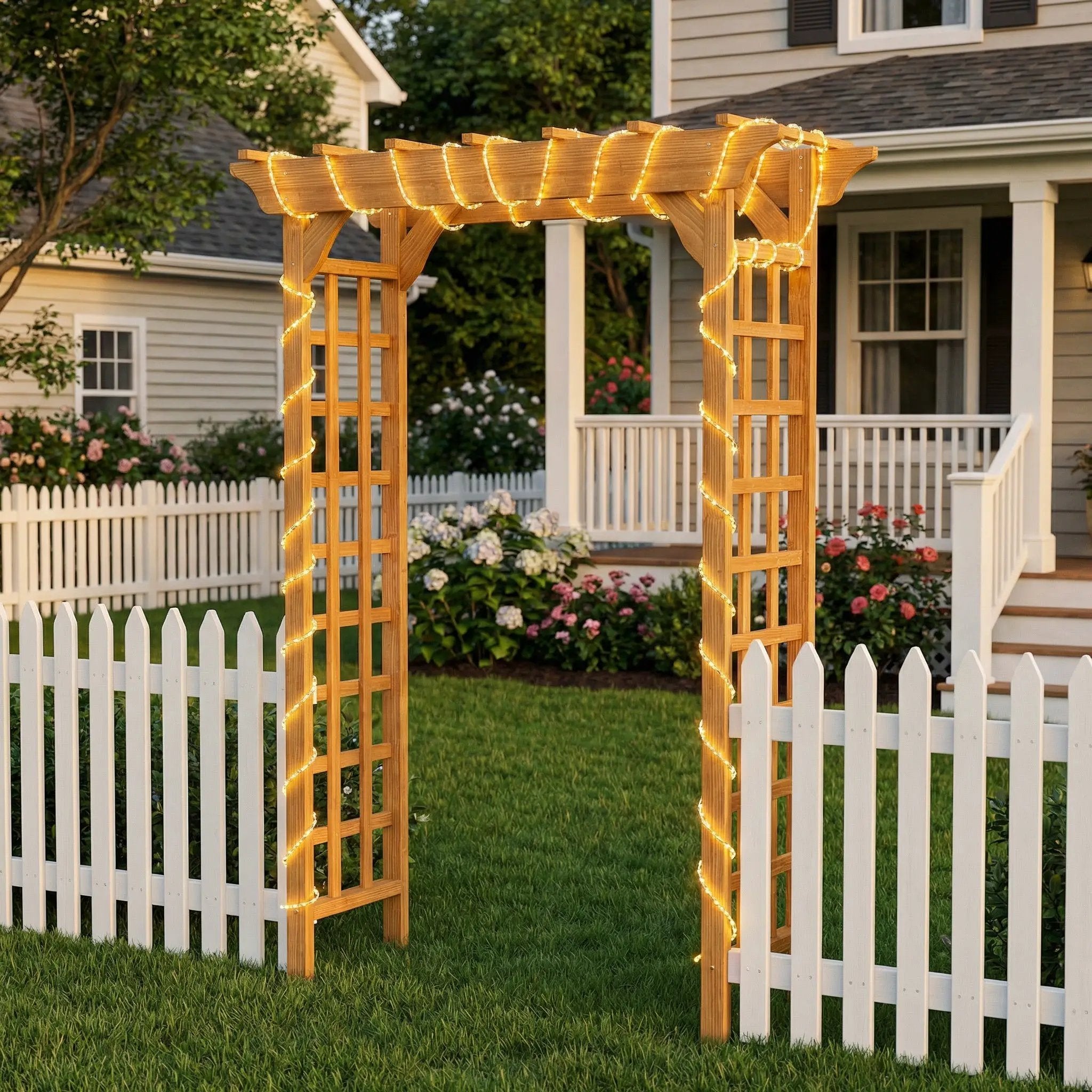 Wooden Arbor Wedding Arch for Ceremony by HouseOfZazla