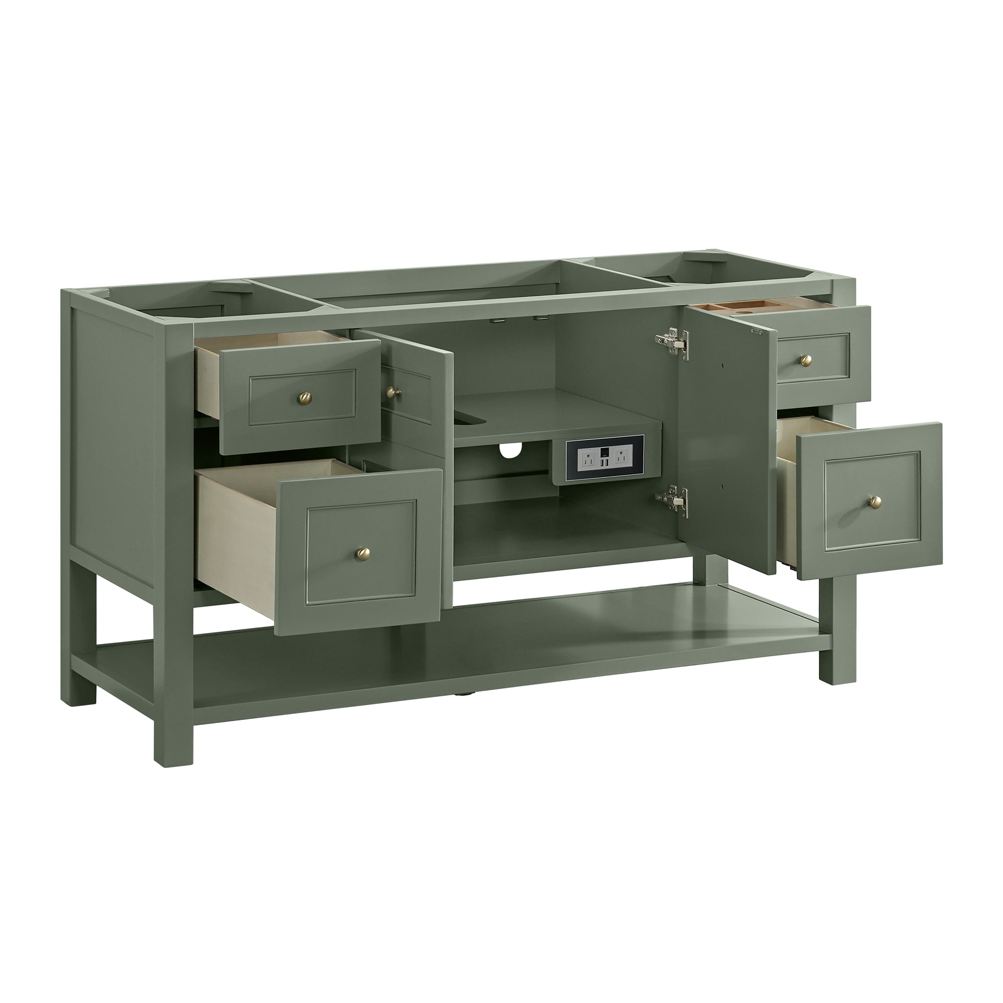 James Martin Breckenridge 60" Single Bathroom Vanity, Smokey Celadon, view 17