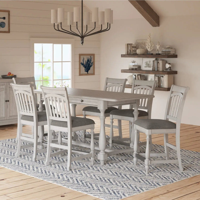 Slat Back Barstools (Set of 2) - Gray by Unique Piece Furniture