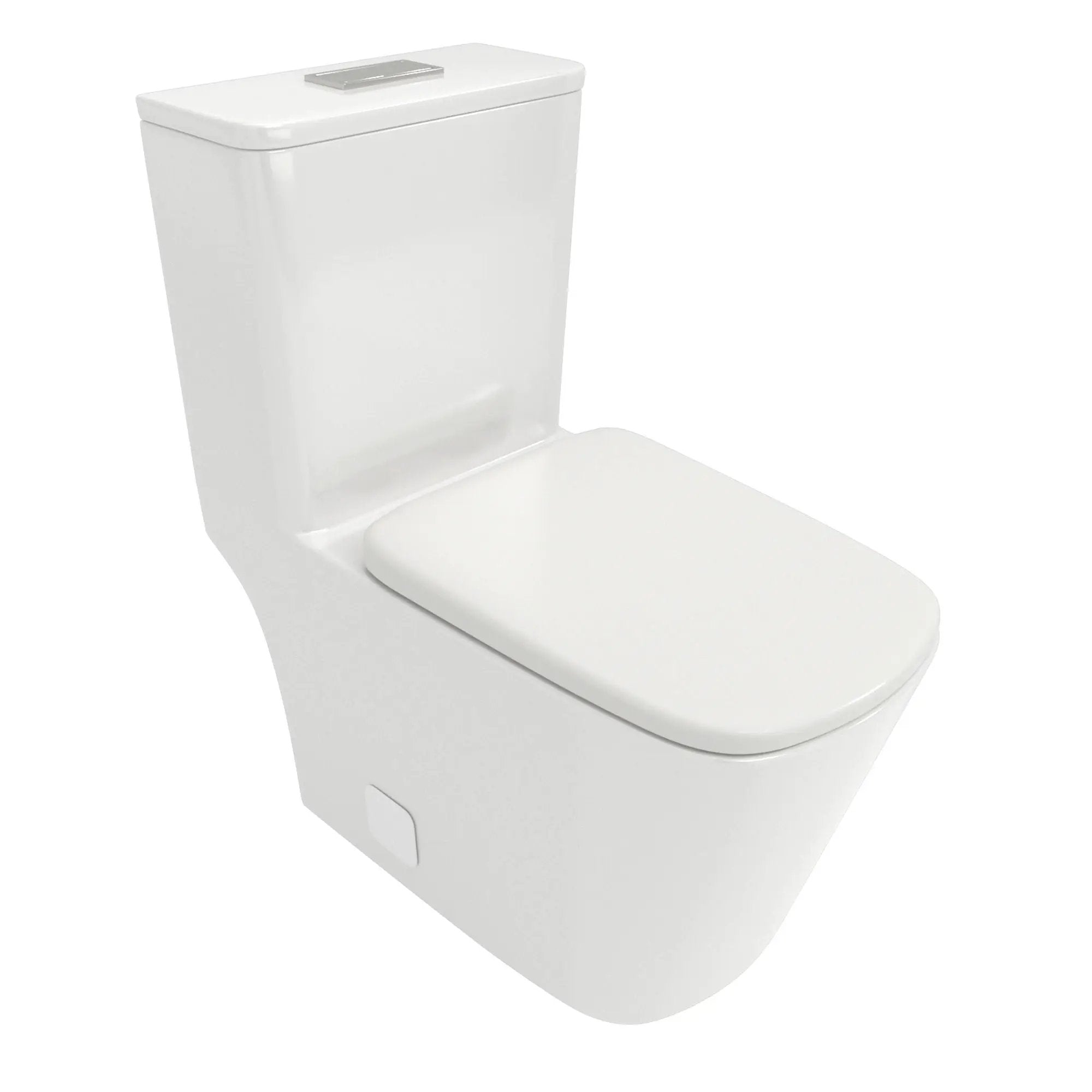 1 Piece Toilet & Dual Flush And Soft Closing Seat - White by HouseOfZazla