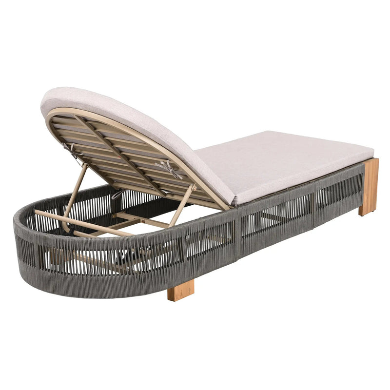 Outdoor Acacia Wood Patio Adjustable Lounge Chair Set of 2 by HouseOfZazla