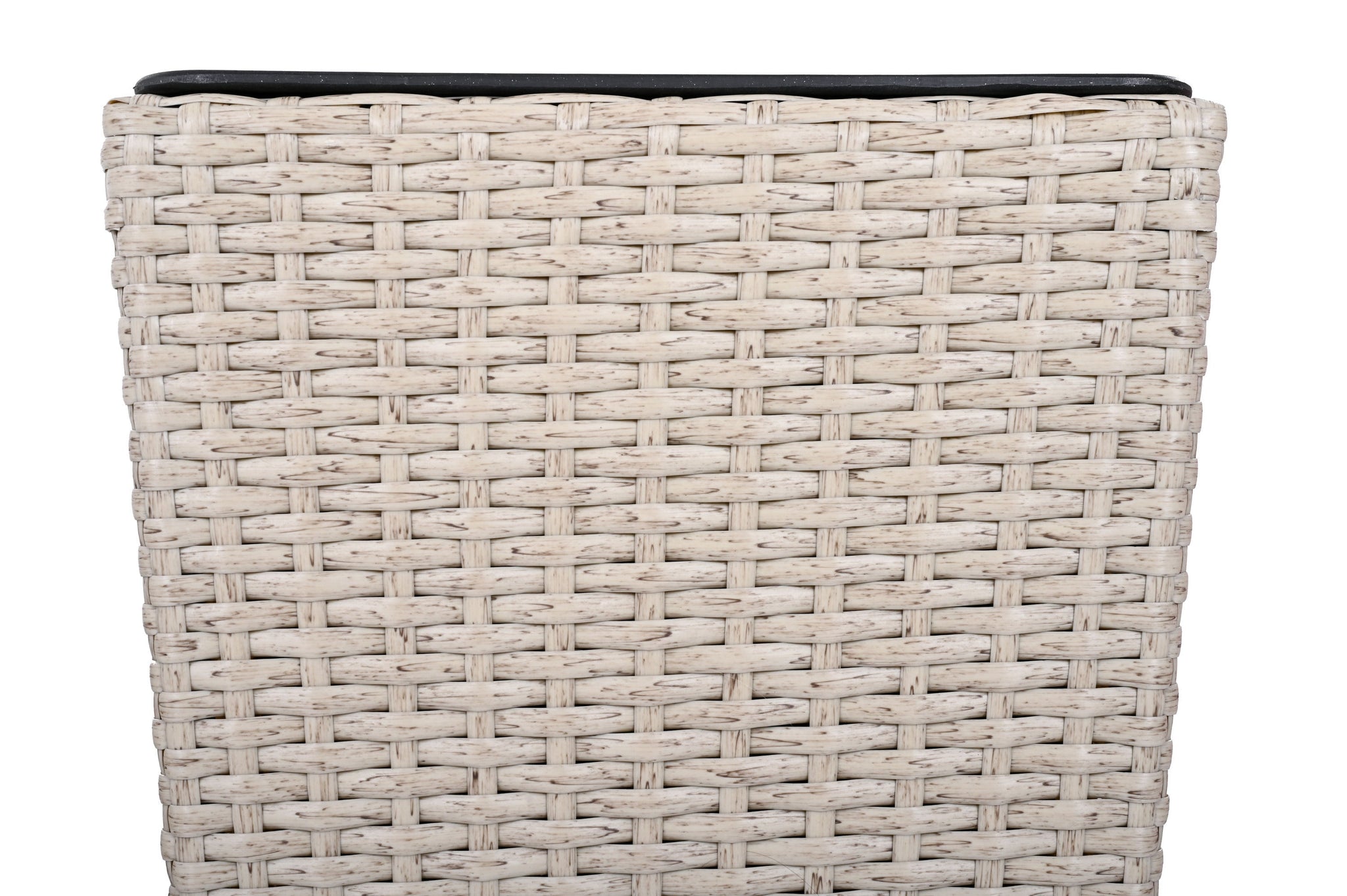 Outdoor PE Wicker Flower Pots, 2-Pcs Set, Beige by HouseOfZazla