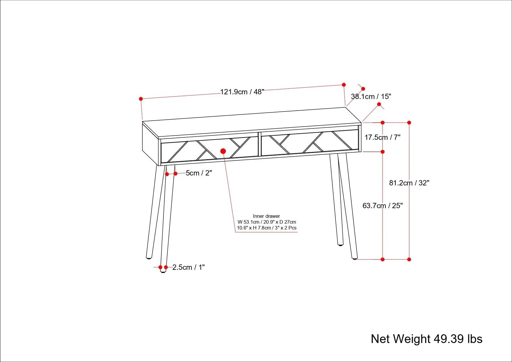 Jager - Console Table - Natural by HouseOfZazla