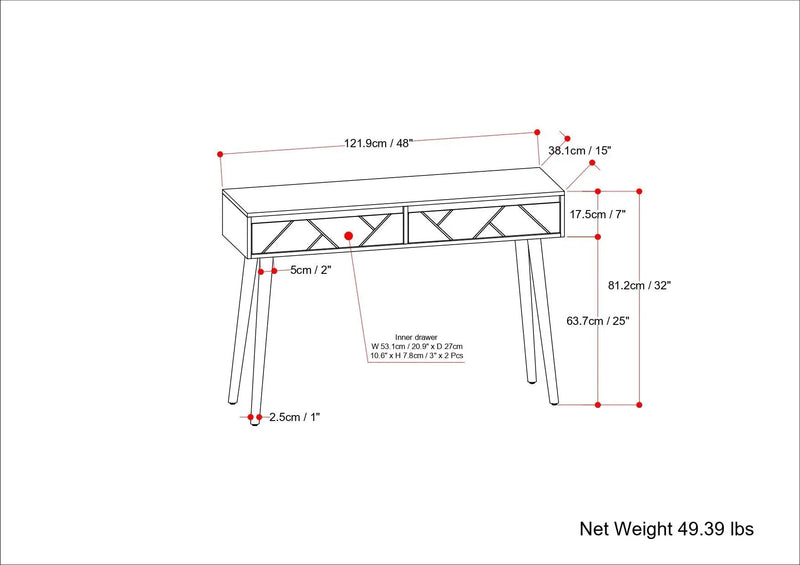 Jager - Console Table - Natural by HouseOfZazla