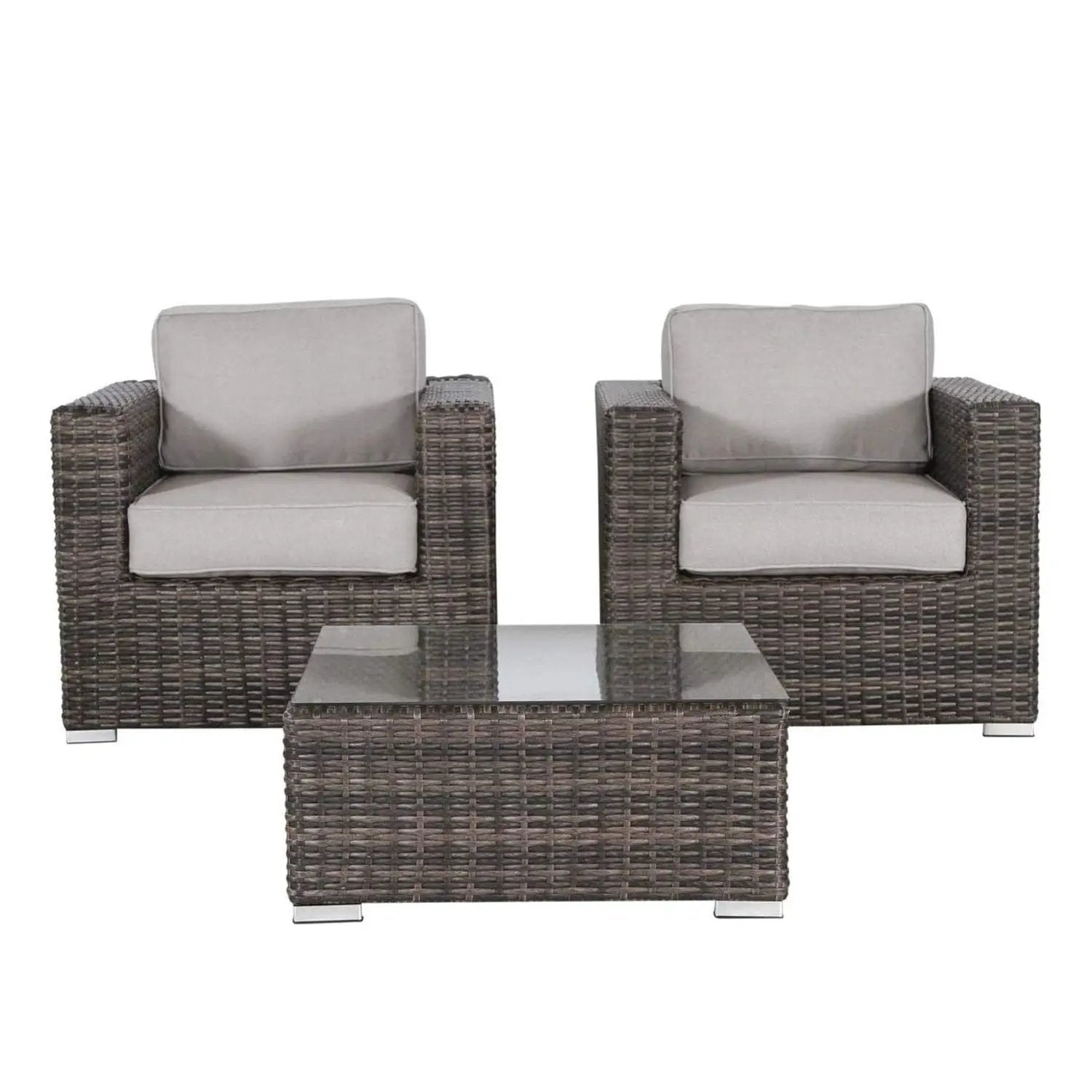 Wicker Seating Group Set With Table And Cushions by Unique Piece Furniture