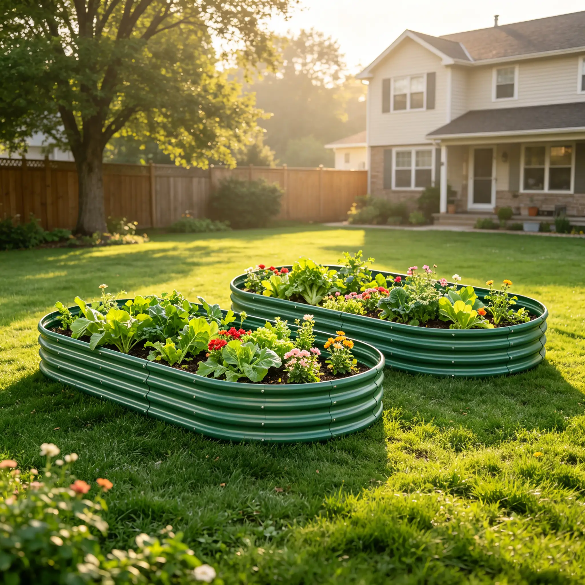 Galvanized Raised Garden Bed 8x4x1ft by HouseOfZazla