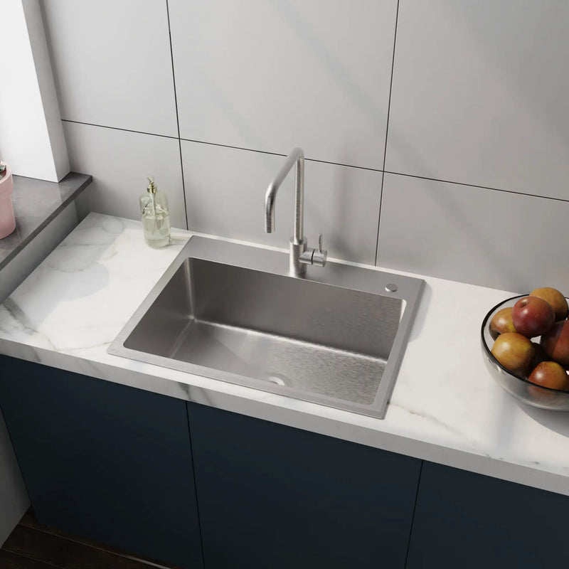 24" Stainless Steel Washing Sink With Faucet Hoses And Drain Head Only (Update) - Silver by HouseOfZazla