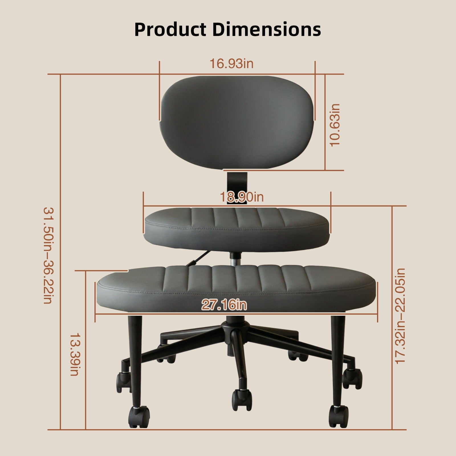 Ergonomic Cross Legged Office Chair With Back Support by HouseOfZazla