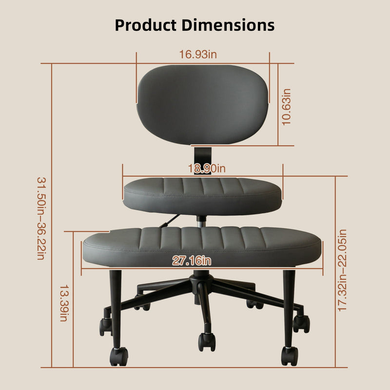 Ergonomic Cross Legged Office Chair With Back Support by HouseOfZazla