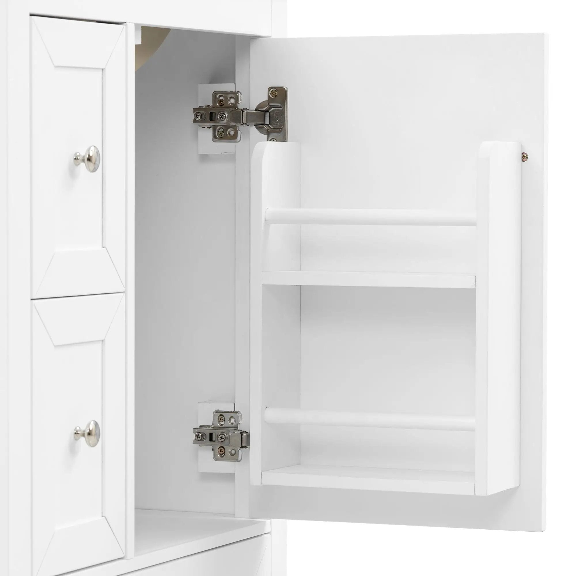 Modern Bathroom Vanity With Sink, Soft Close Drawers & Door, Storage Rack by HouseOfZazla