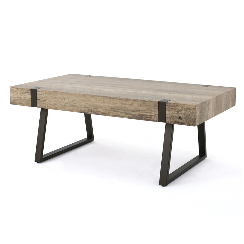 Abitha Coffee Table With Industrial Powder Coated Metal Legs by HouseOfZazla