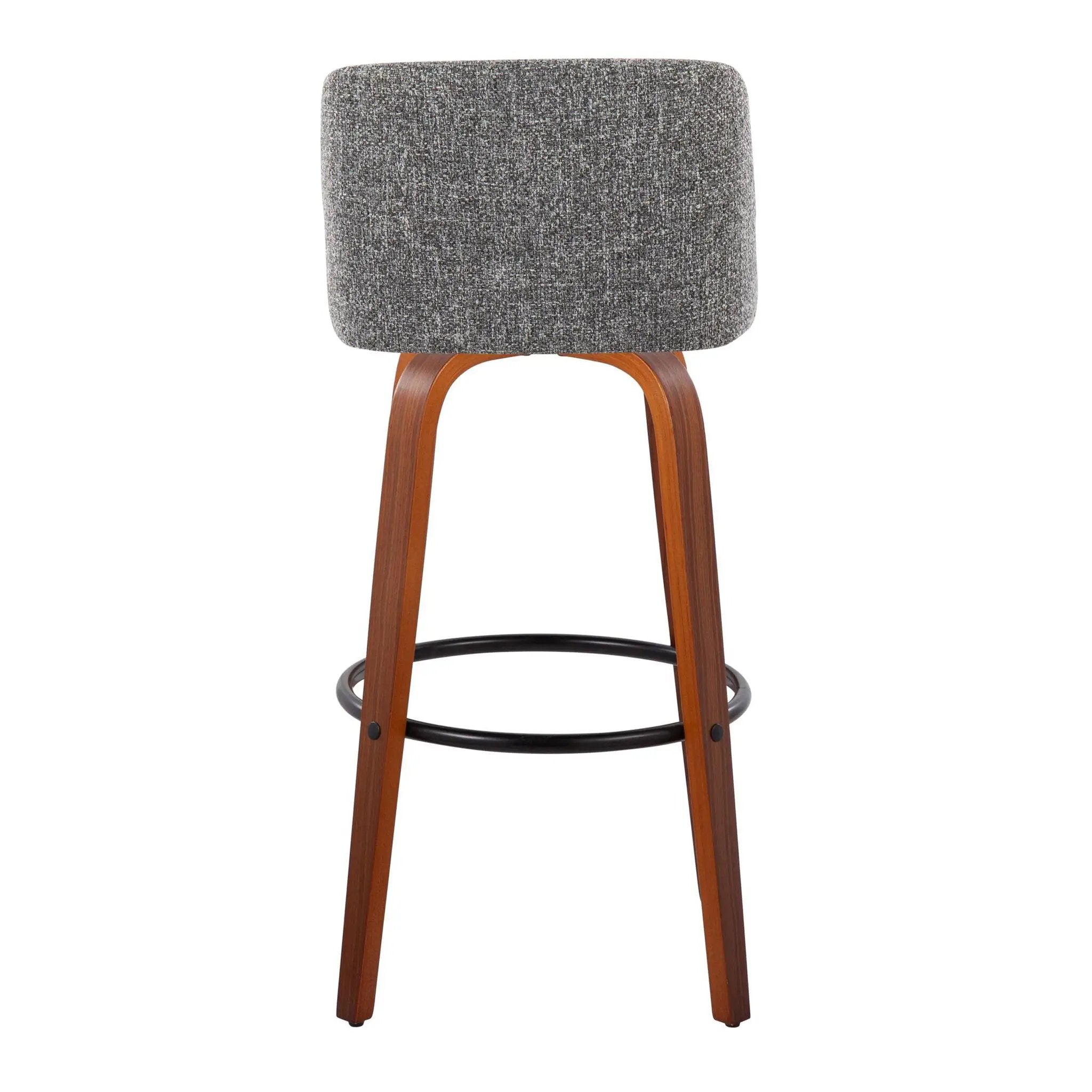 Toriano - Mid Century Modern Fixed Height Barstool Swivel And Round Footrest (Set of 2) by Unique Piece Furniture
