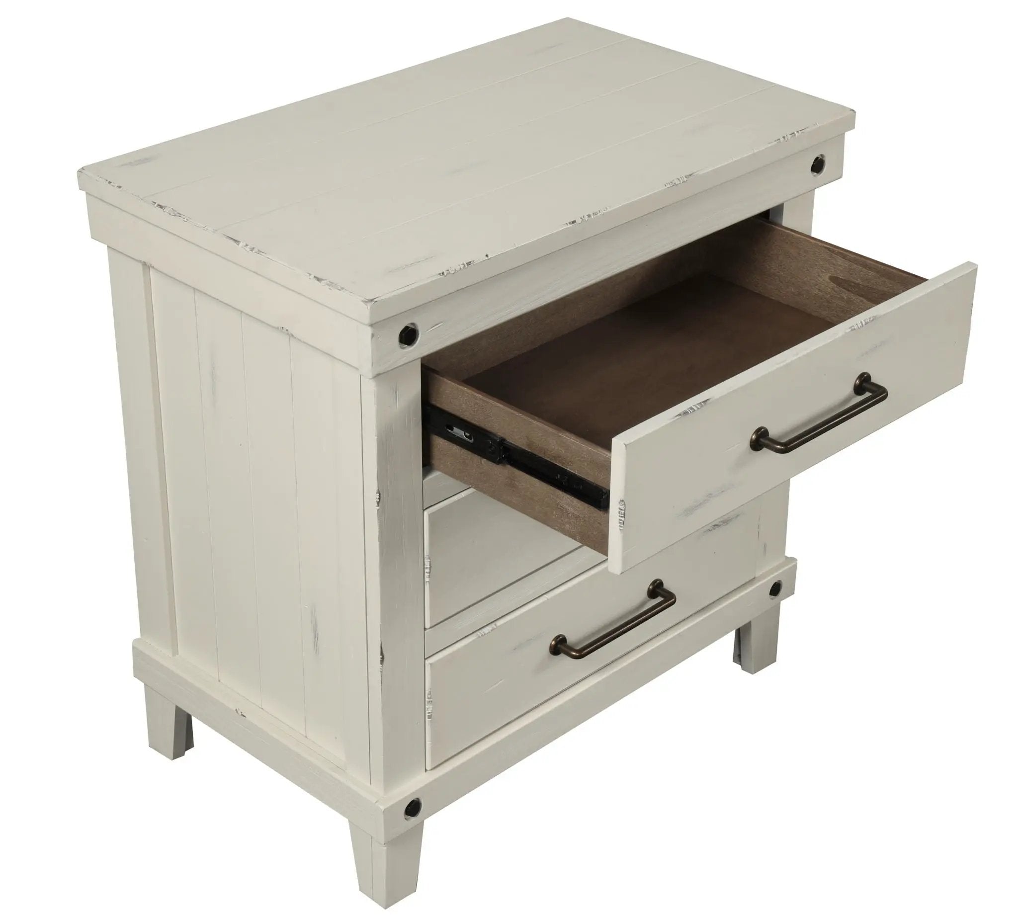 3 Drawer Elegant Nightstand - White by HouseOfZazla