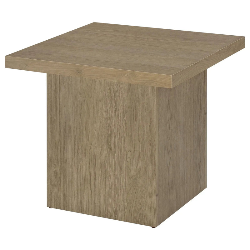 Devar 2-piece Square Cocktail Coffee End Table Set Latte by Unique Piece Furniture