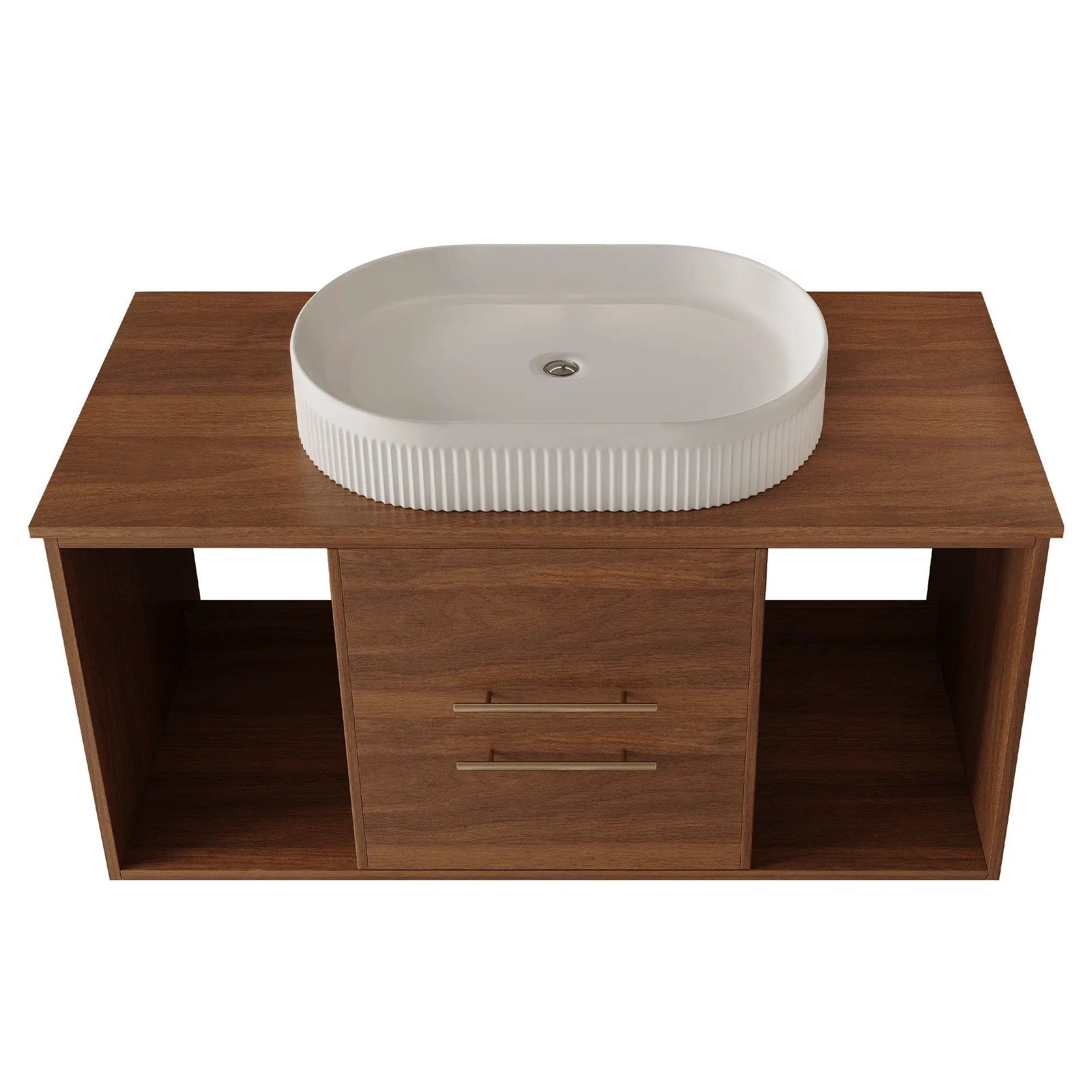 Wall-Mounted Bathroom Vanity with Ceramic Sink by HouseOfZazla