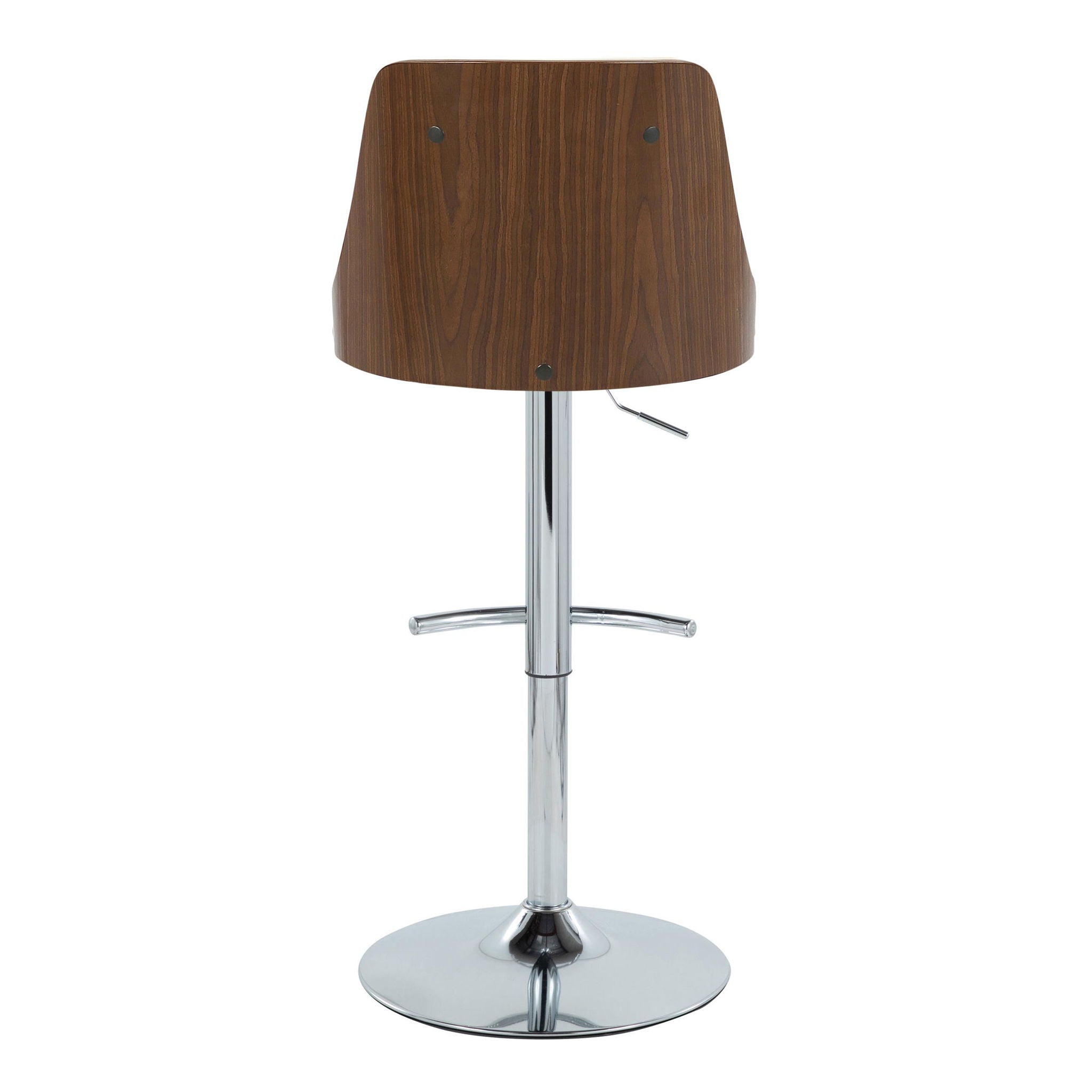 Gianna - Mid Century Modern Adjustable Barstool With Swivel With Rounded T Footrest (Set of 2) by Unique Piece Furniture