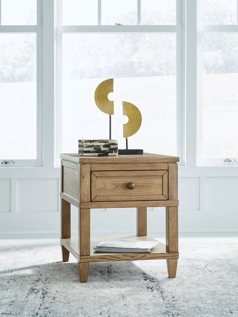 Sharlance - Rectangular End Table - Light Brown by Unique Piece Furniture