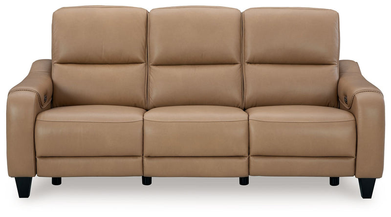 Mosswell - Power Reclining Sofa With Adj Headrest - Toffee by Unique Piece Furniture