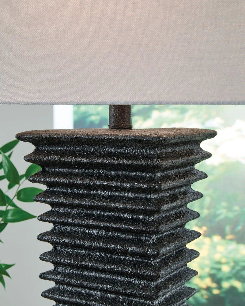 Golzar - Poly Table Lamp - Black by Unique Piece Furniture