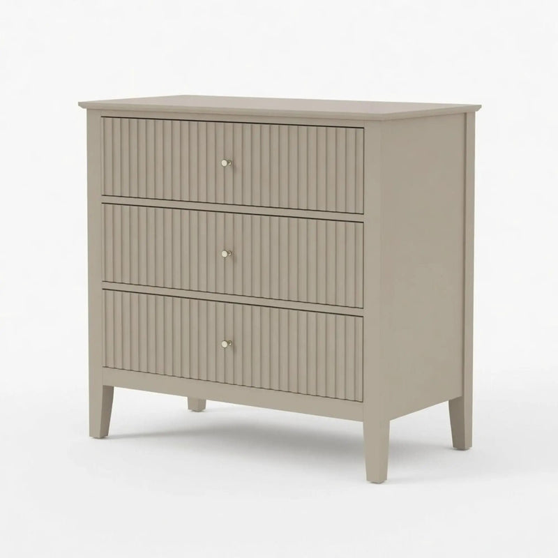 Fluted 3 Drawer Nightstand With Soft Close Slides by HouseOfZazla