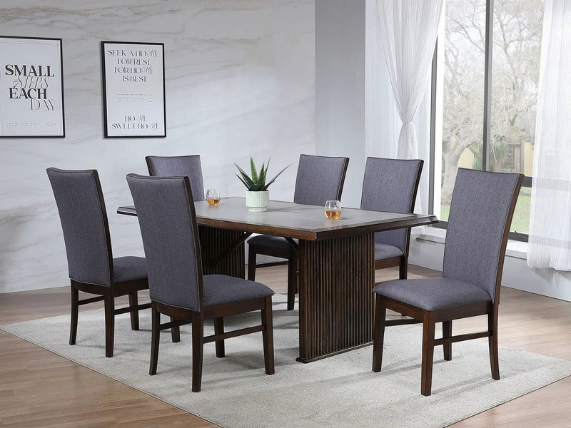 Sherwood 7-piece Rectangular Dining Table Set Brown by Unique Piece Furniture