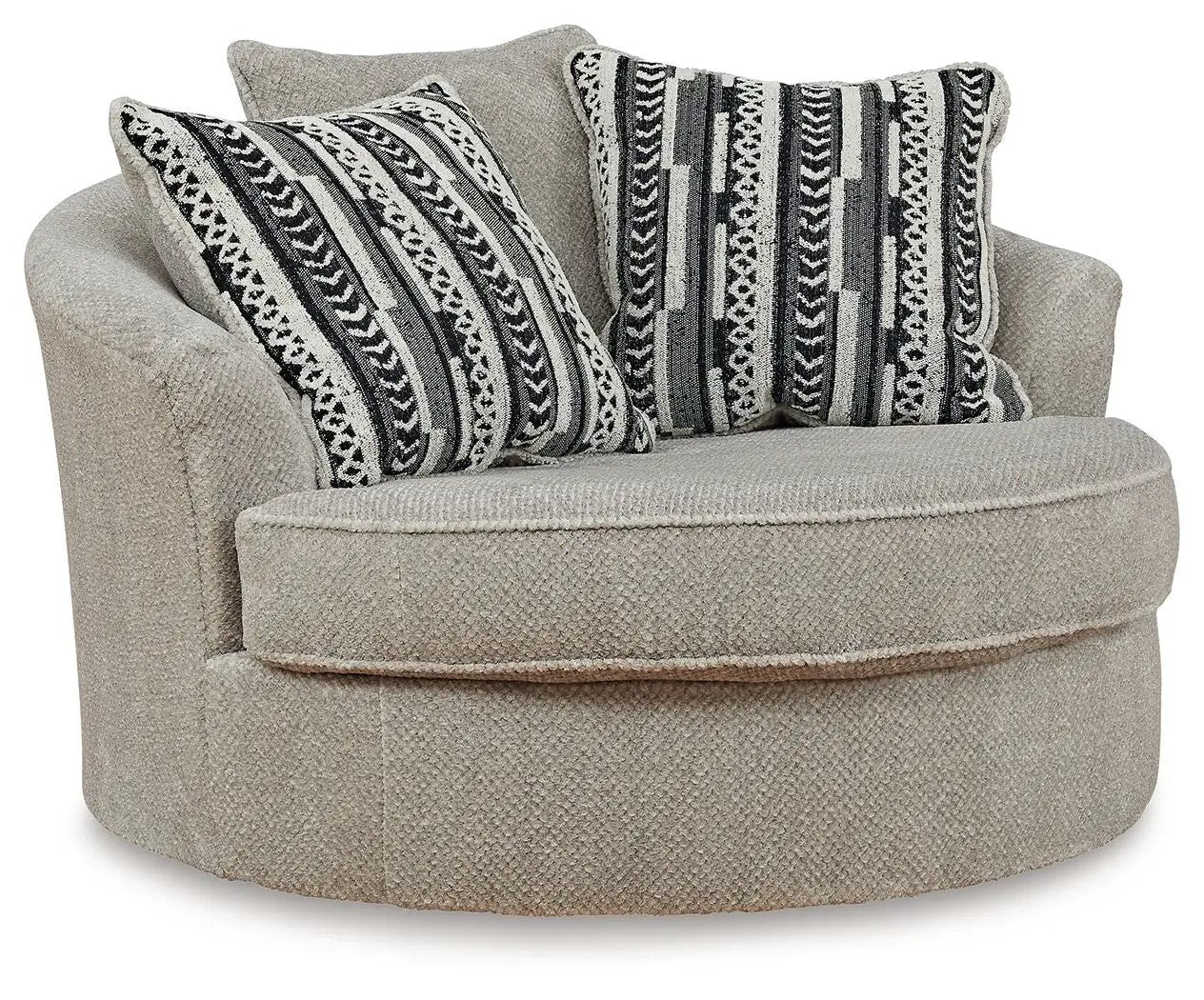 Calnita - Oversized Swivel Accent Chair - Sisal by Unique Piece Furniture