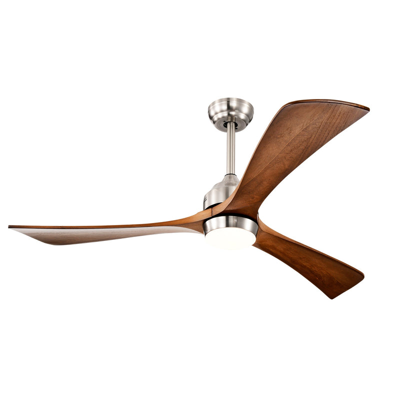 52" Solid Wood Blades Ceiling Fan with Lights and Remote Control by HouseOfZazla