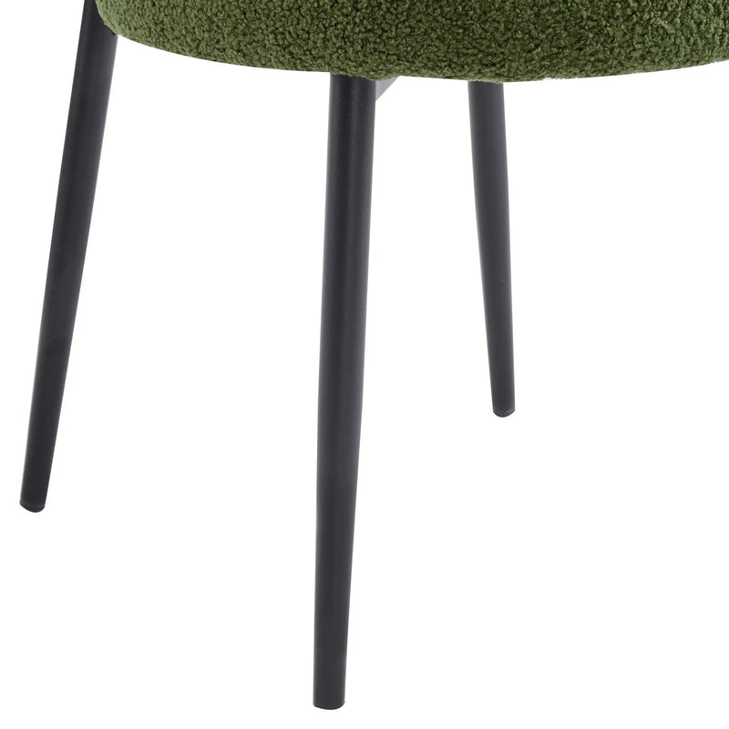 Upholstered Dining Chair (Set of 2) - Green Fabric by HouseOfZazla