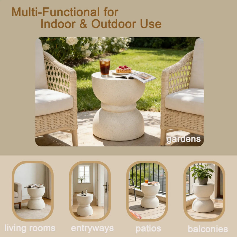 U_Style Outdoor Concrete Side Table by HouseOfZazla