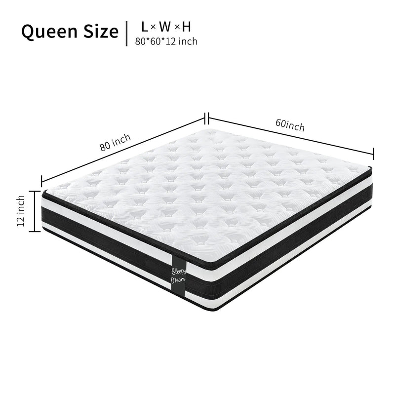 Full Size Hybrid Mattress Breathable Cool Knitted Fabric Cover by HouseOfZazla