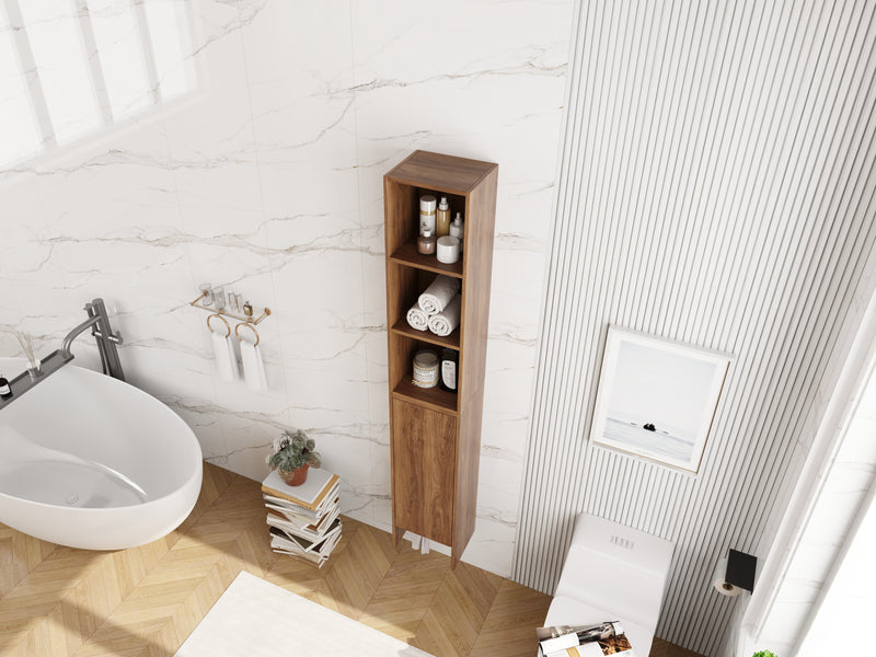 24 Inch Wall-Mounted Side Cabinet and Storage Shelves Combination by HouseOfZazla