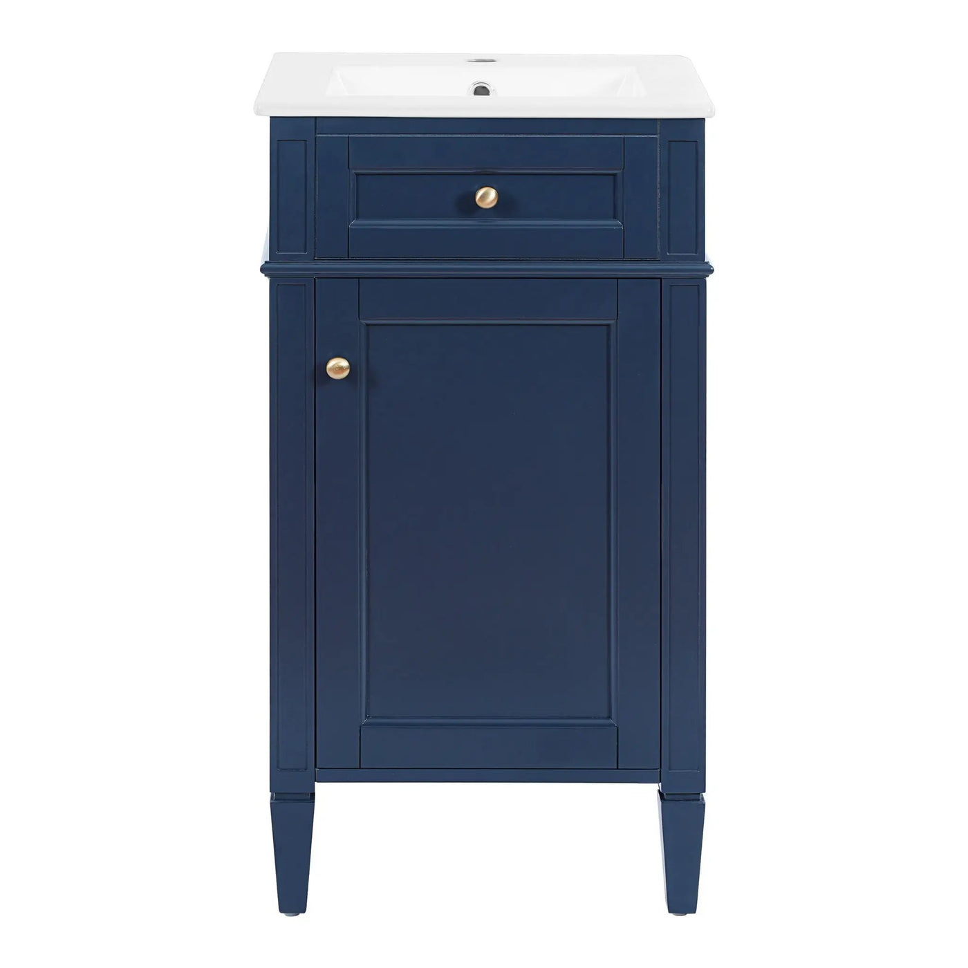 French Style Bathroom Vanity With Sink, Soft-Closing Door, Adjustable Shelf, Rectangular Design by Unique Piece Furniture