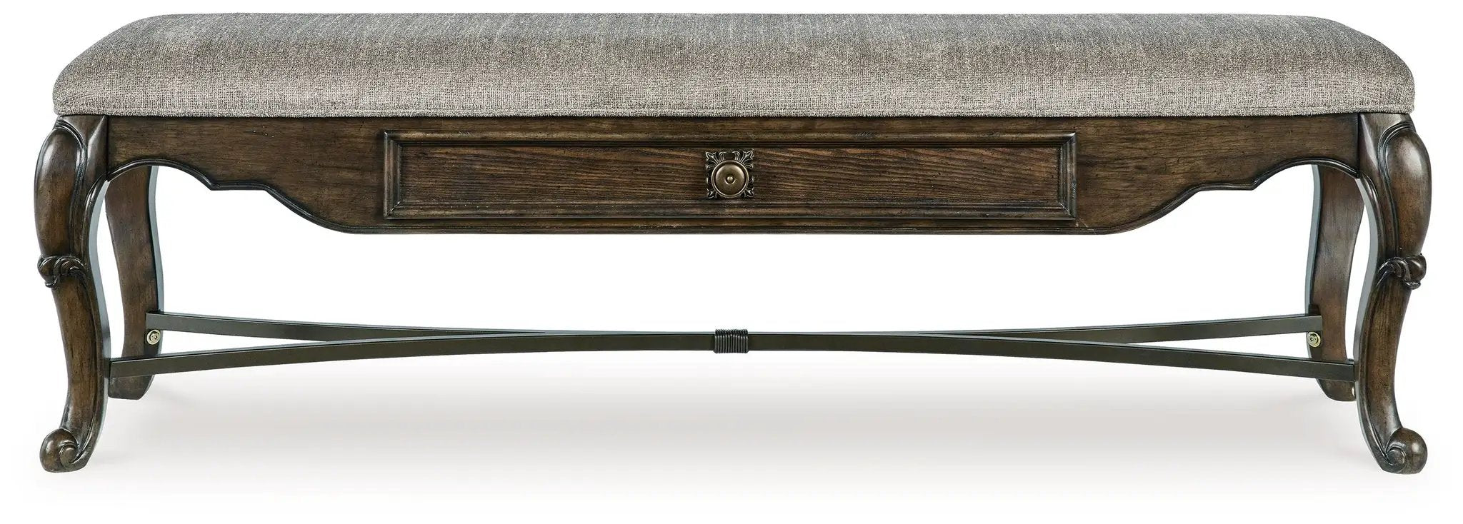 Maylee - Upholstered Storage Bench - Dark Brown by Unique Piece Furniture
