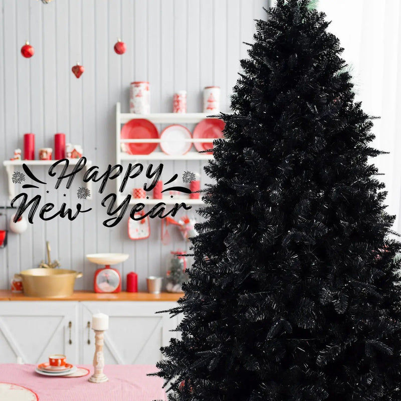 The 6-Foot Pre-Lit Black Christmas Tree by HouseOfZazla