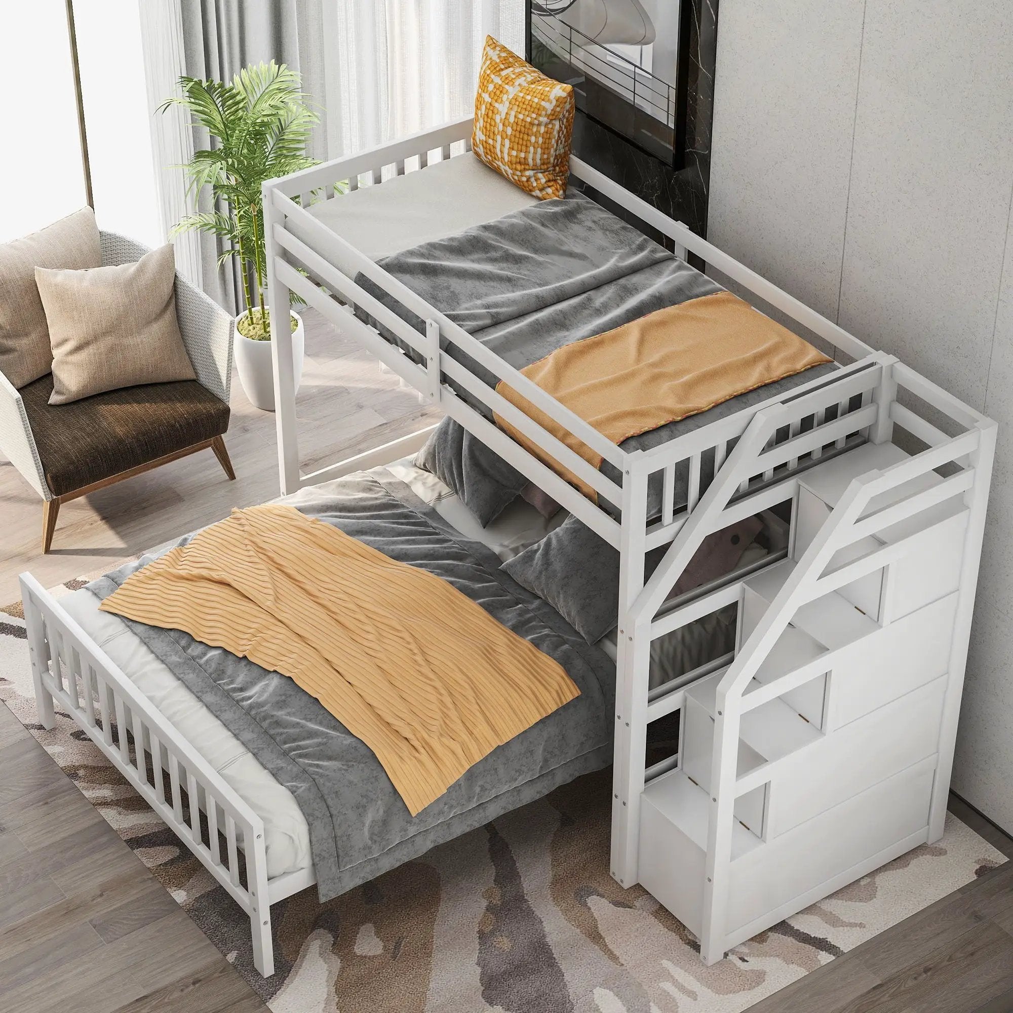 Loft Bed With Staircase And Storage by Unique Piece Furniture