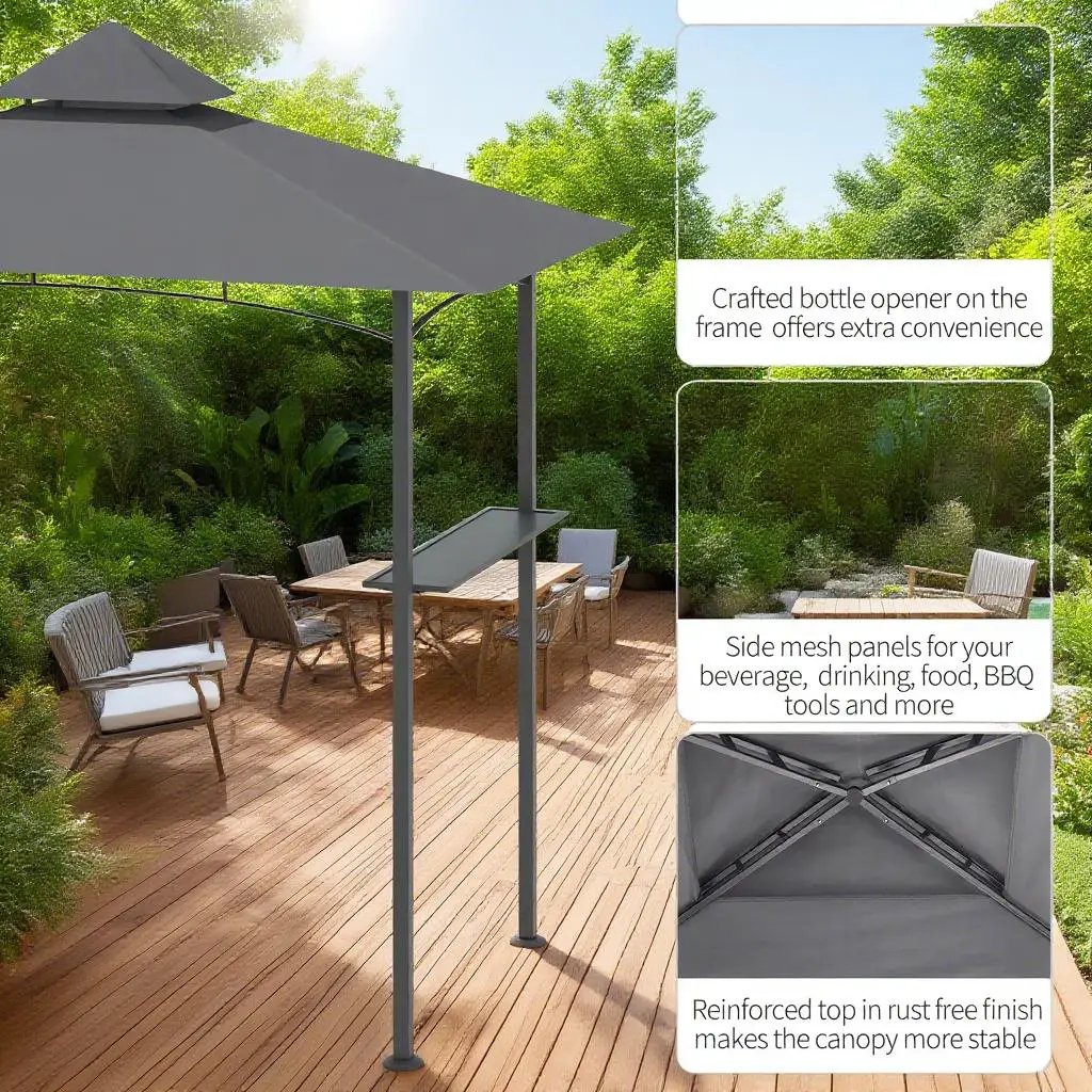 8' x 5' Grill Gazebo Outdoor BBQ Canopy by HouseOfZazla